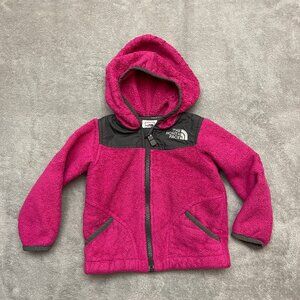 North Face Osito Jacket Girls 12-18 Months Fleece Long Sleeve Hooded Pink